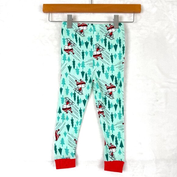 Peanuts Let It Snow Christmas Jersey Pajamas Set 2 PC Long Sleeve Top Bottom 3T - Picture 4 of 5